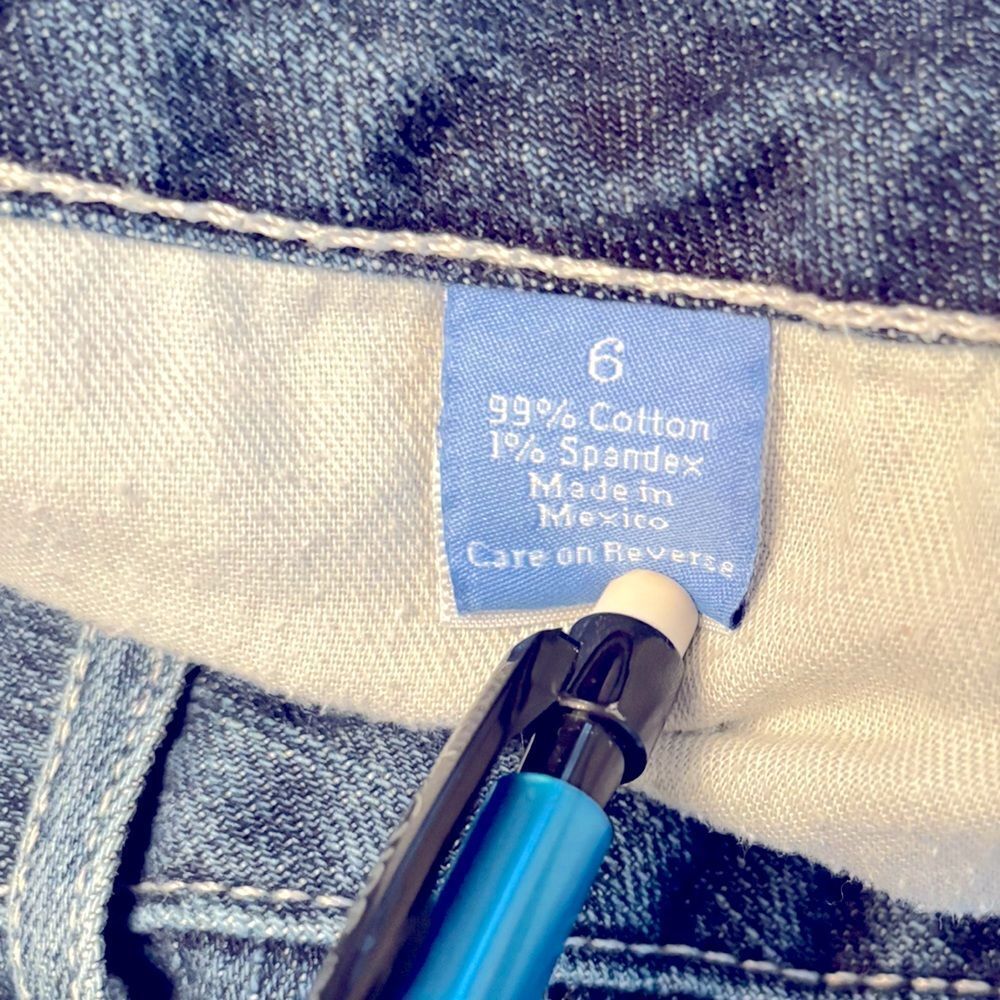 Simply Vera Vera Wang Light Blue Straight Leg Jean Capris Size 6 10 0336 - Picture 2 of 7